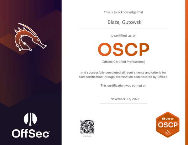My OSCP Certificate